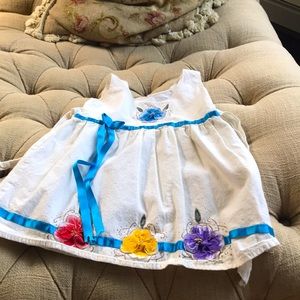 Linen and cotton girls sundress